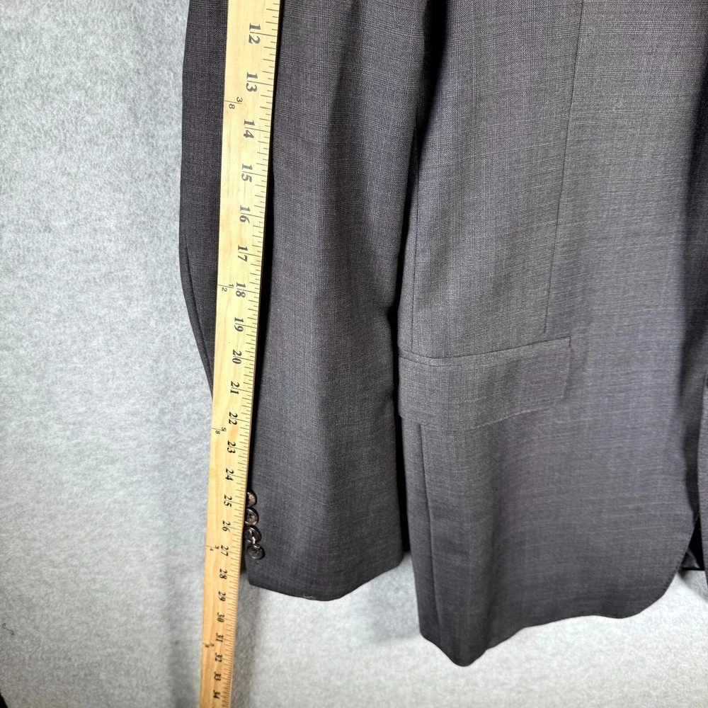 Brooks Brothers Ermenegildo Zegna Blazer Jacket Men 42 XL Gray Lined Notch Lapel